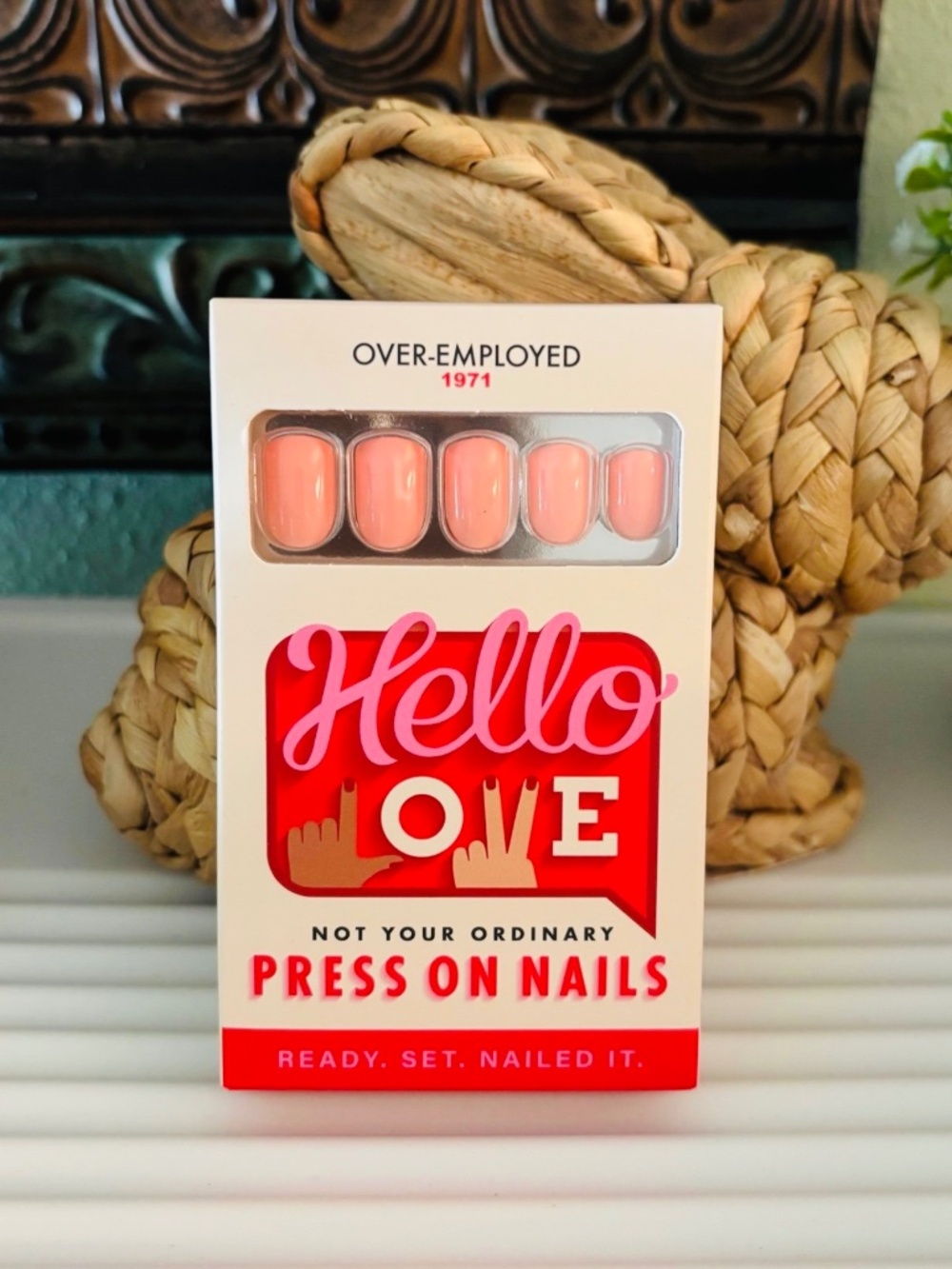 Hello Love Over-Employed Press On Nails